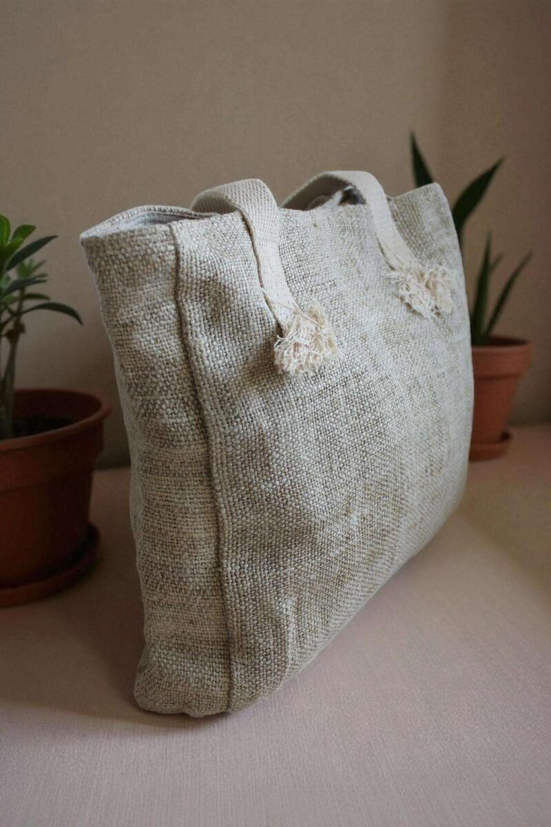 100% tote bag side