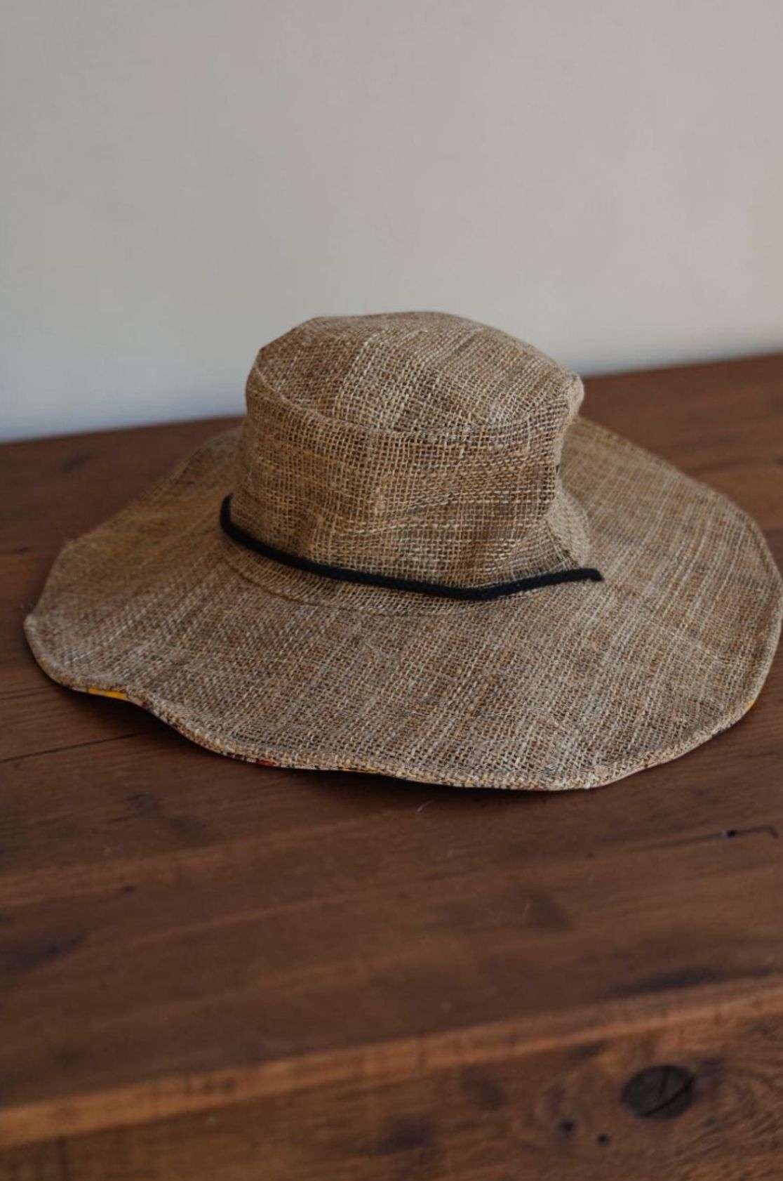 Extra-Wide Brim Mushroom Hemp Hat - Image 2
