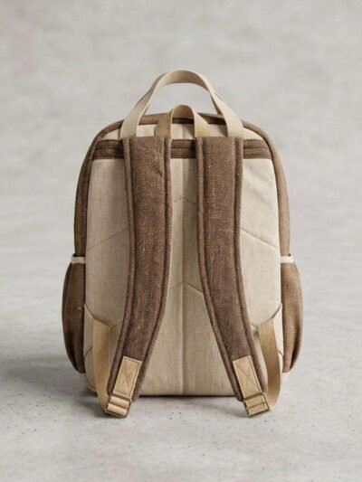 Forest route hemp backpack back facing