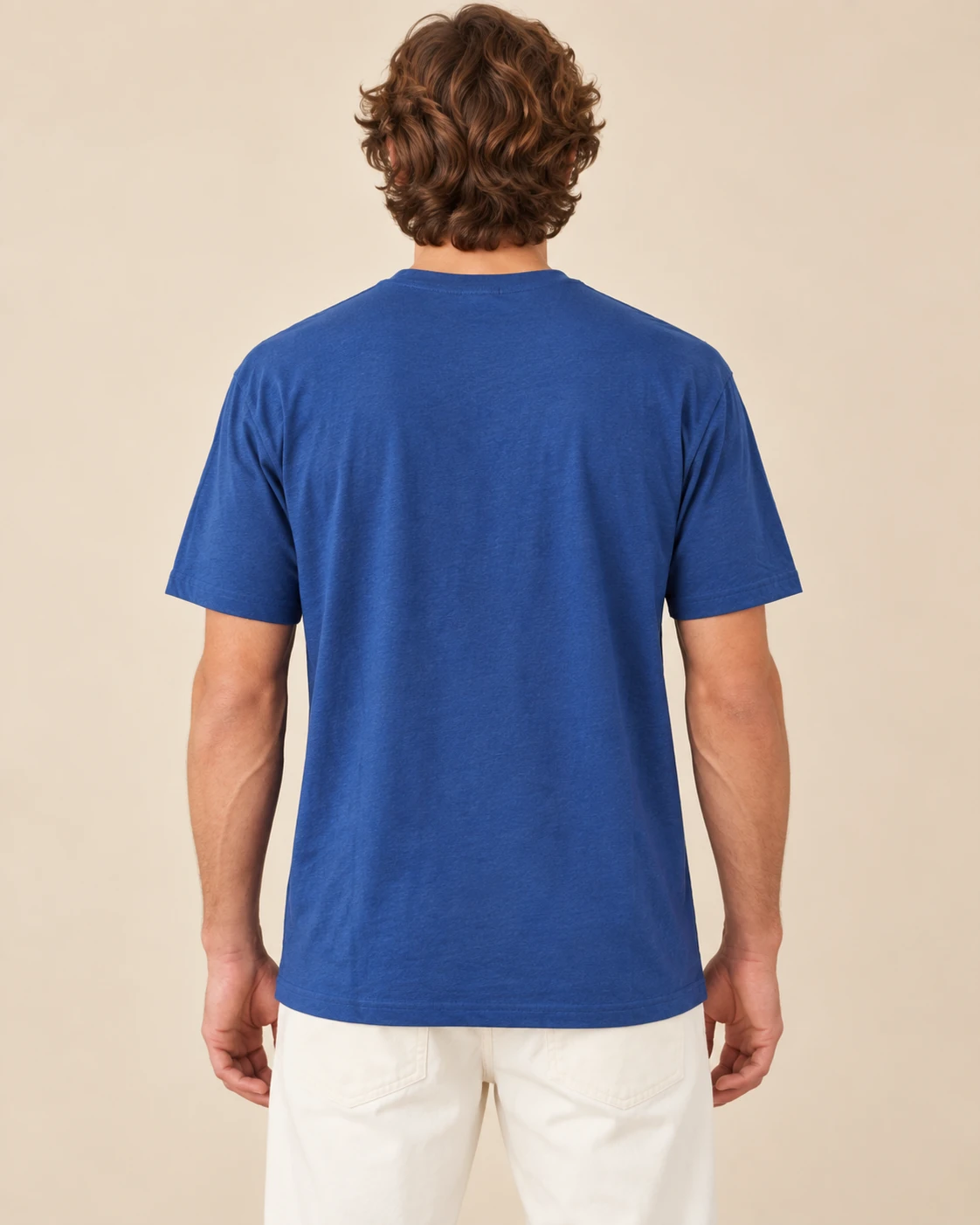 blue hemp tshirt half
