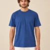 blue hemp tshirt half front