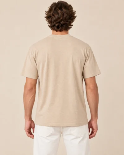 SpreadMaya Classic Hemp T-Shirt: Beige - Image 2