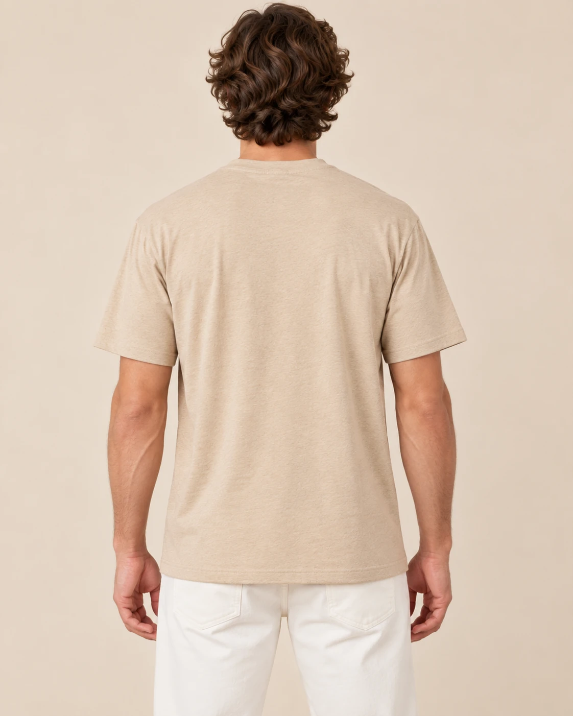 SpreadMaya Classic Hemp T-Shirt: Beige - Image 2