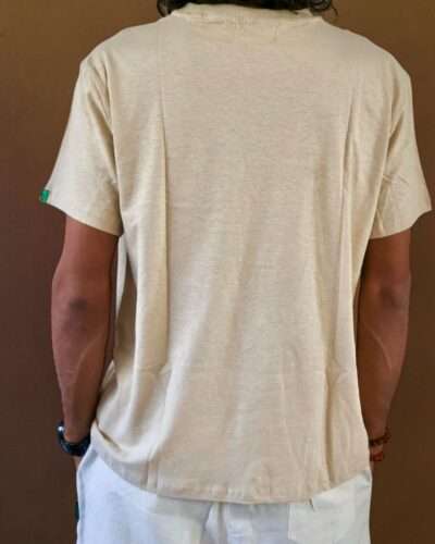 SpreadMaya Hemp Classic Tee - Beige - Image 3