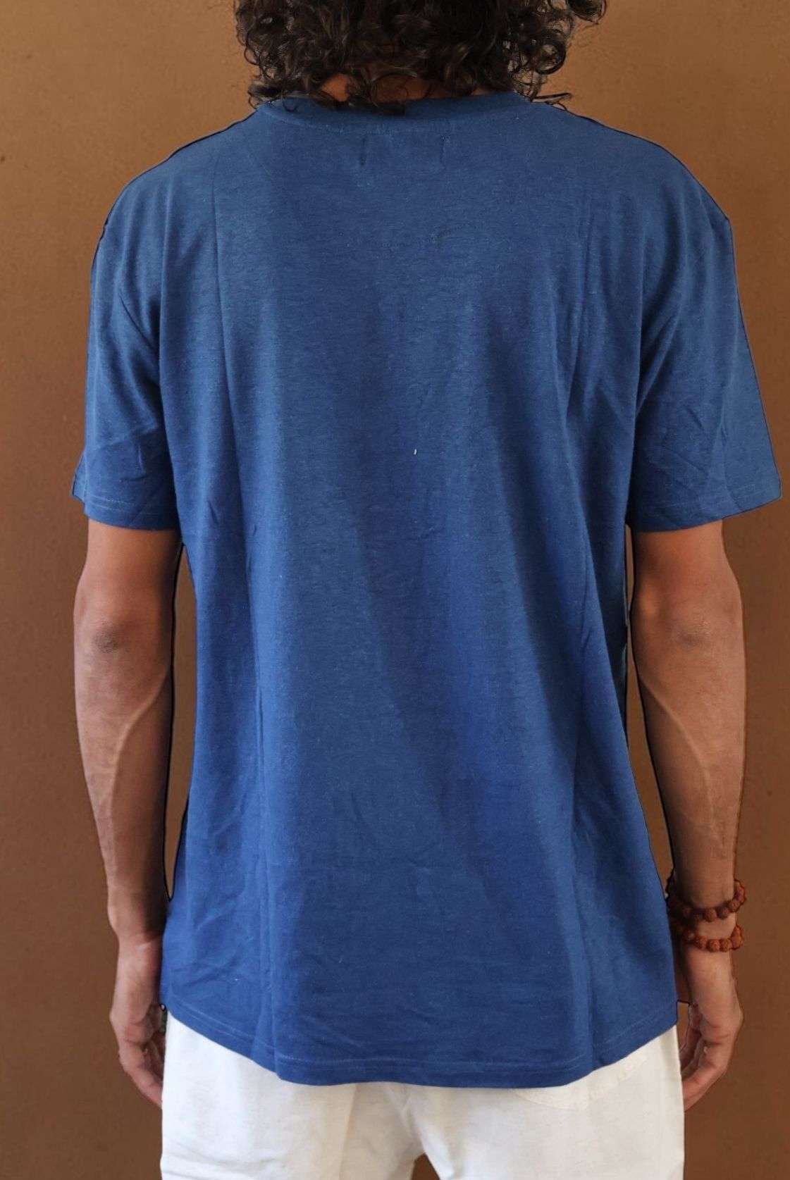 Blue hemp tshirt back