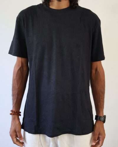 SpreadMaya Hemp Classic Tee - Black - Image 3