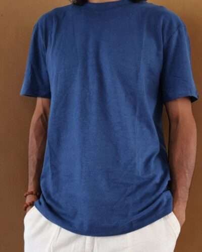 blue hemp tshirt front