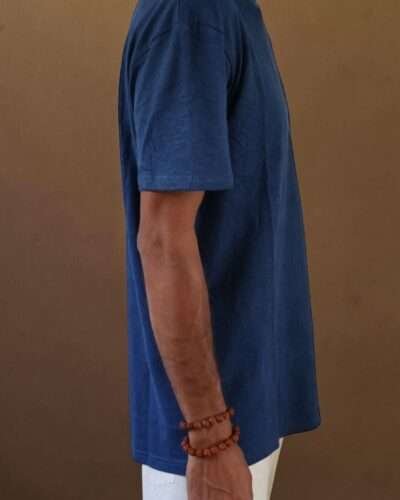 blue hemp tshirt side
