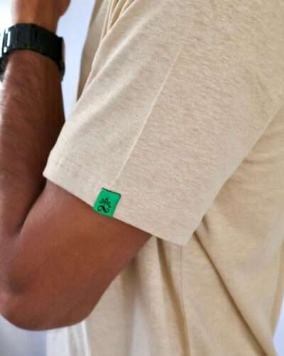 SpreadMaya Hemp Classic Tee - Beige - Image 7