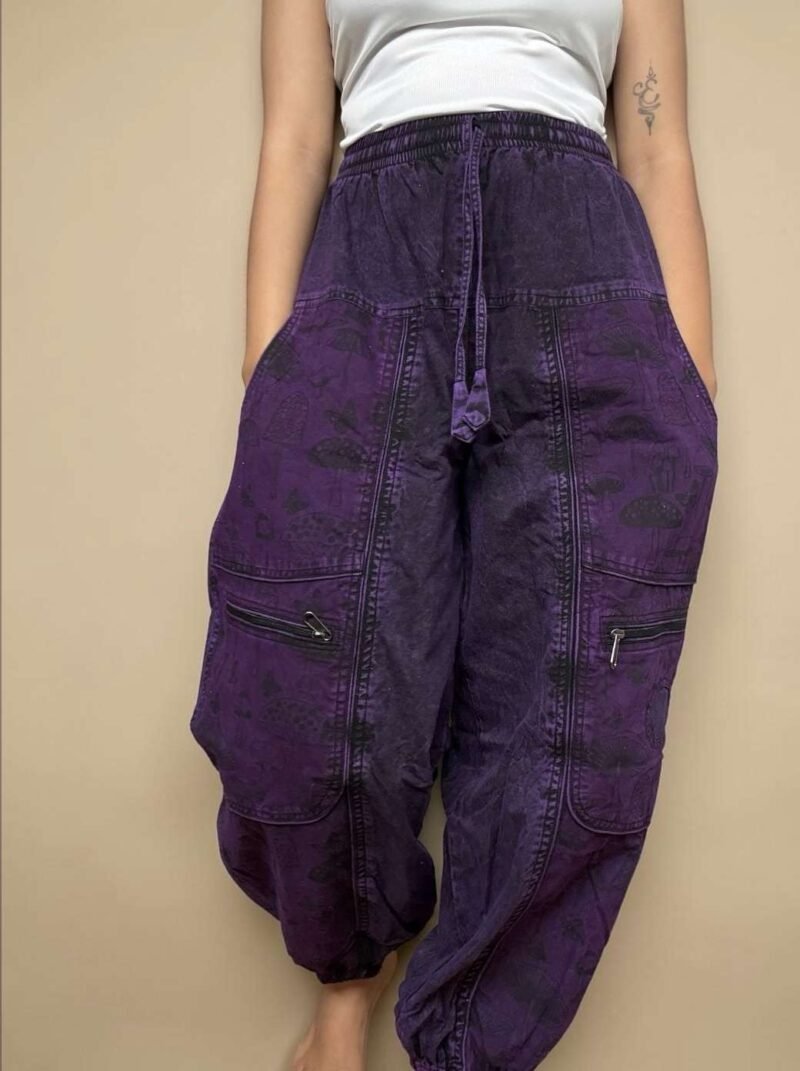 ShroomBloom Mushroom Print Pants - Purple - Image 3