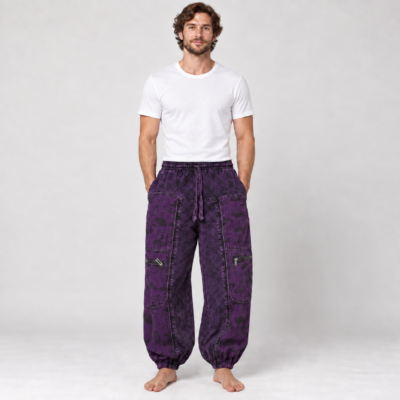 spreadmaya mushroom trousers worn by man