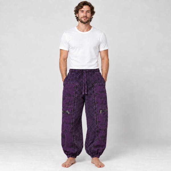 spreadmaya mushroom trousers worn by man