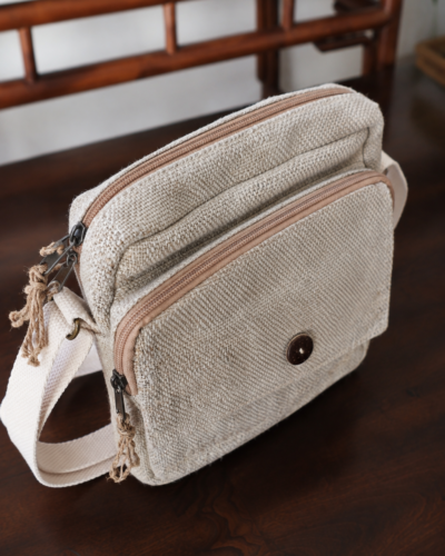 Maya Natural Hemp Crossbody Bag - Image 3