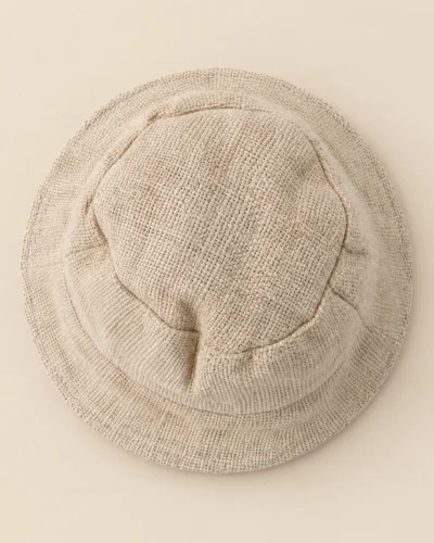 natural hemp hat top view