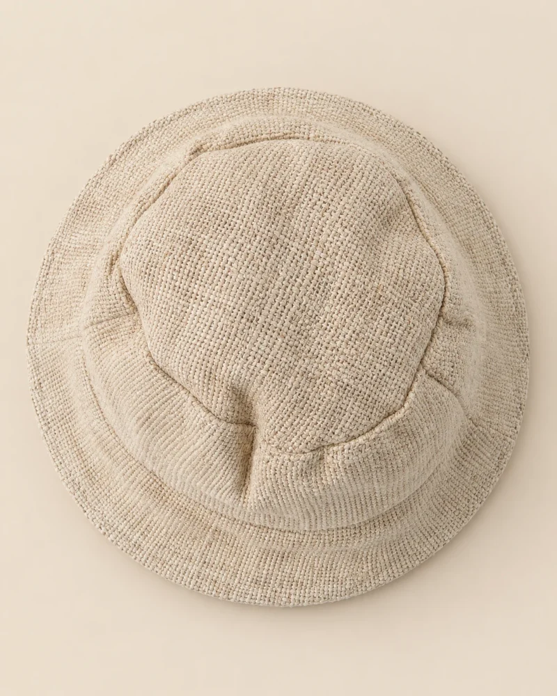 natural hemp hat top view