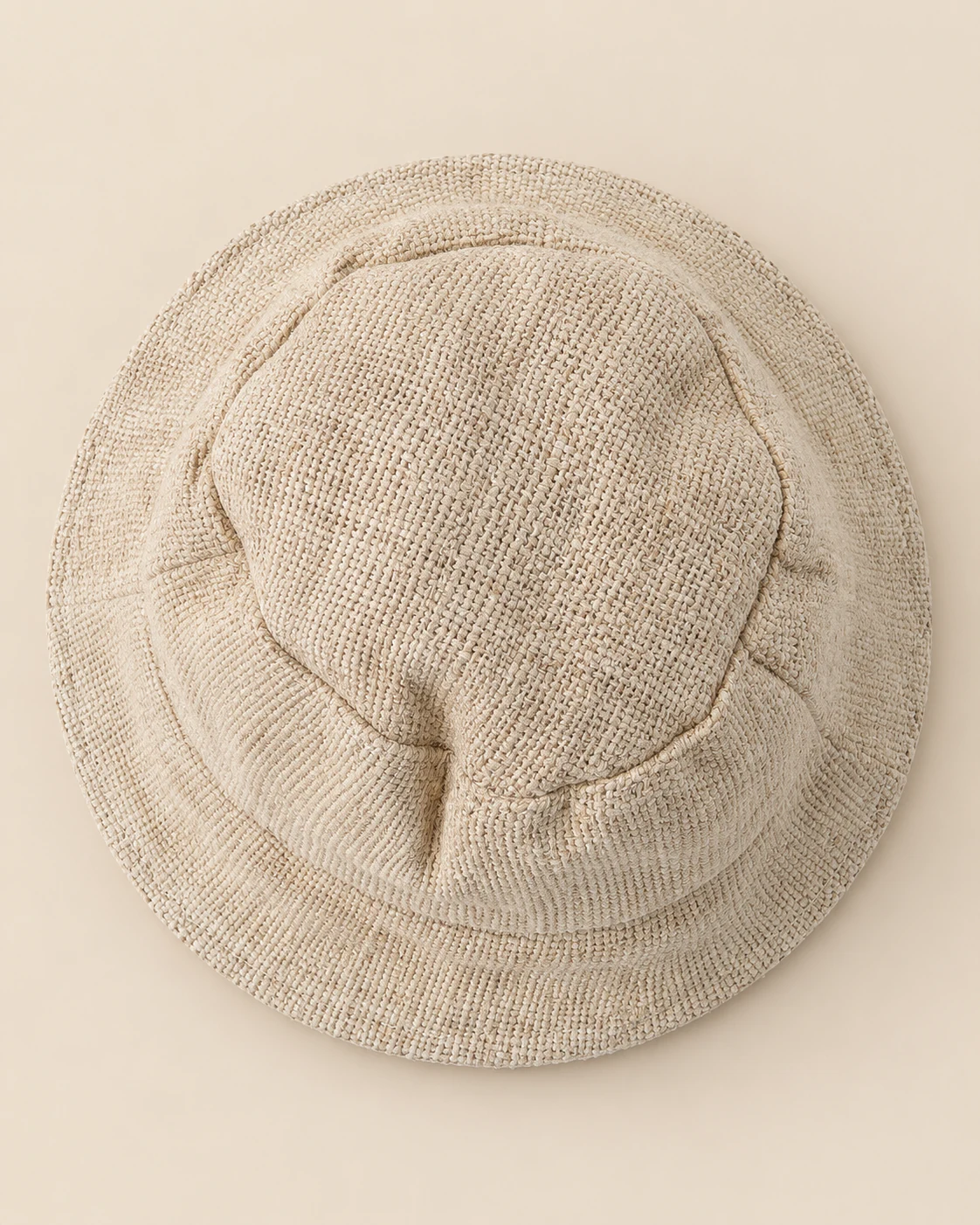 natural hemp hat top view