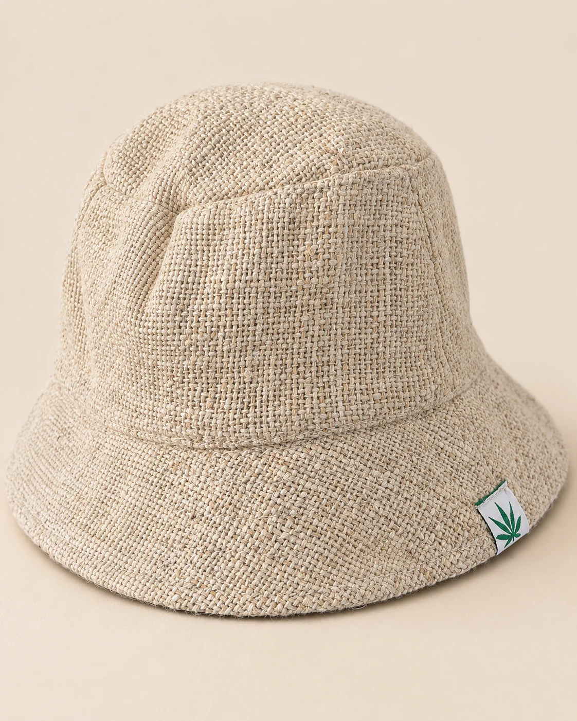 natural hemp hat front view