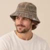 male model wearing a hemp bucket hat