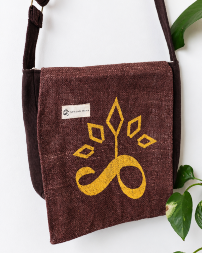SpreadMaya Hemp Messenger Bag - Image 3