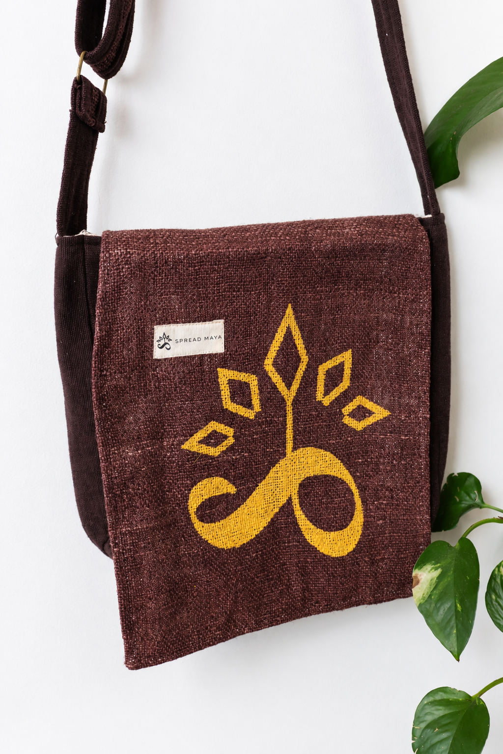 SpreadMaya Hemp Messenger Bag - Image 3