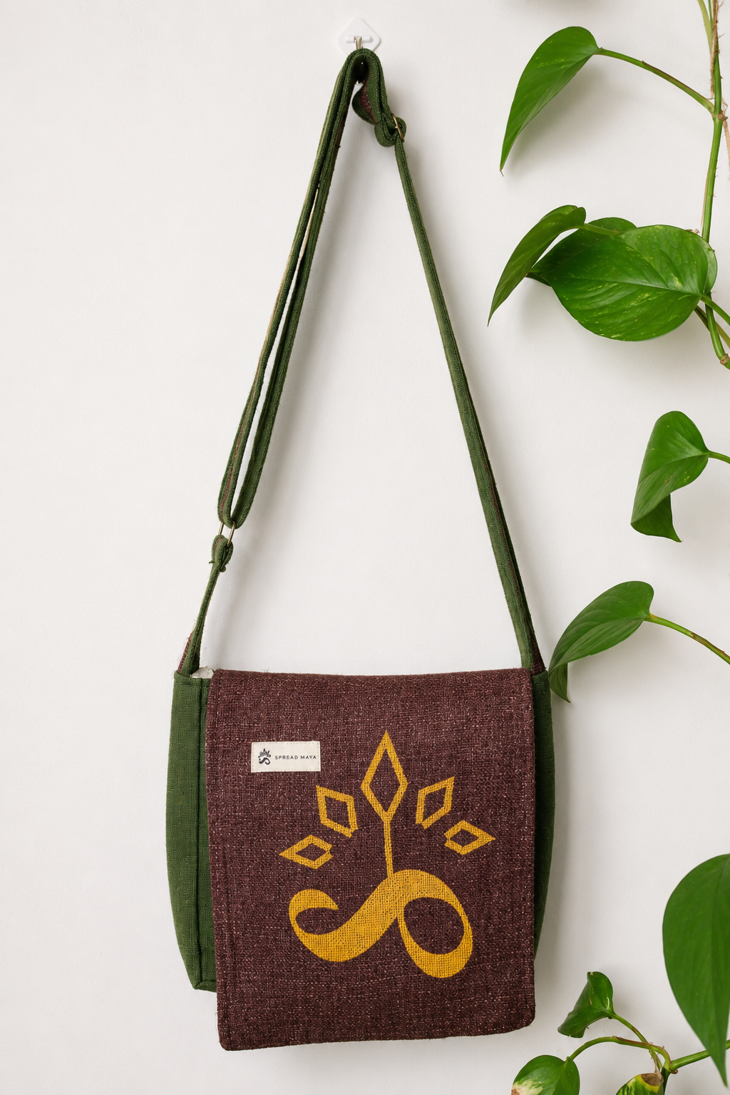 SpreadMaya Hemp Messenger Bag - Image 2