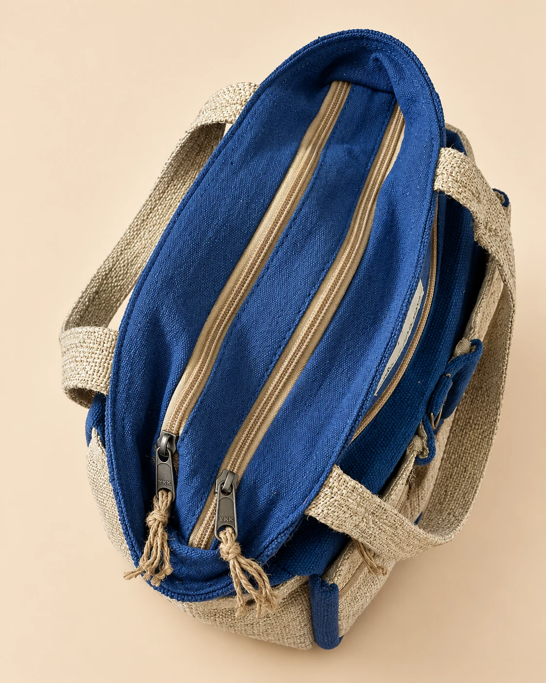everyday-organiser-tote-bag-navy-top-zipper-view.