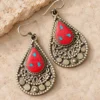red teardrop earring spreadmaya