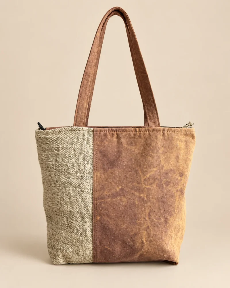 spreadmaya-brown-hemp-tote-front.